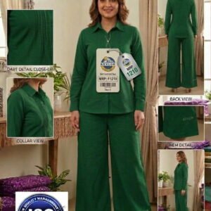 KEVLOR's Premium Dart Fitting ROMAN SILK CORD-SET  with Palazzo