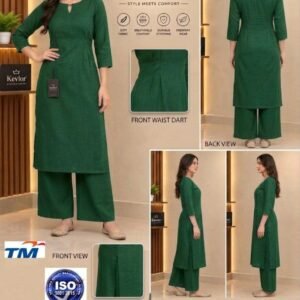 Most attractive KEVLOR ROMAN SILK Dart KURTI with PALAZZO Guaranted this is your Fitting